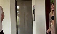 hot latina girl next door in lingerie convinces muscular neighbor for barefoot interracial pounding