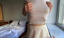Sexy 18 Year Old Stepsister Makes Stepbro Cum in Panties