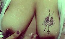 Viral Asian student soaks her huge tits and curvy body alone in steamy shower bath