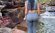 fucking a stranger for cash right by the river 😈🌊💦