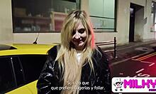 skinny blonde babe blowjob and cowgirl ride in hotel room