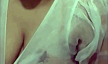 Viral Asian student soaks her huge tits and curvy body alone in steamy shower bath