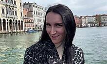 Random Italian Brunette Slut Fucked Deepthroat Doggystyle Public Venice Boots Cum Tits