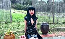 Young French brunette Lucifera craves mmf threesome fun