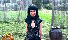 Young French brunette Lucifera craves mmf threesome fun