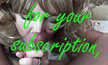 blonde wife deepthroats neighbor cock for facial cumshot