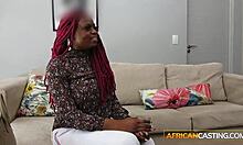 kenyan slut's fat black booty rammed doggystyle at casting