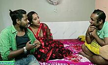 Desi wife shared for wild anal threesome with ex-husband now!