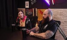 qween and iron biker share wild sensual cast highlights on sheer red