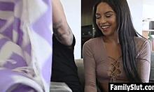 stepson gets hj bj fucks tight stepsis pussy doggystyle cowgirl