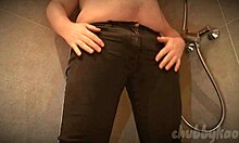 Chubbykaot soaks her jeans pissing outdoors like a total exhibitionist