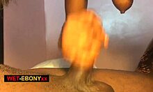 she rides black cock cowgirl while he licks her big clit tight pussy