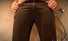 Chubbykaot soaks her jeans pissing outdoors like a total exhibitionist