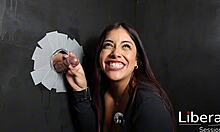 My cuckold heart races as tattooed latina wife bends over sucking cock before husband