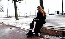 Stranger warms Alita Angel with casual teen sex