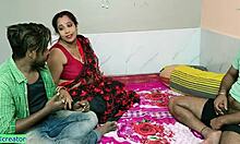 Desi wife shared for wild anal threesome with ex-husband now!