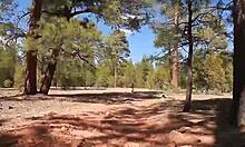 blondie teen strips naked workout forest nature outdoor sexy young