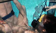 hey candy and lizzy are totally fucking mike underwater in the pool!