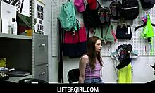 Lifter Girl Caught in Stolen Panties Gets Punished with Hard Fuck