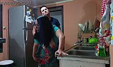 ever wonder what happens when amateur couple bangs wildly right on the kitchen counter?