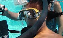 hey candy and lizzy are totally fucking mike underwater in the pool!