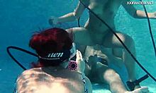 hey candy and lizzy are totally fucking mike underwater in the pool!