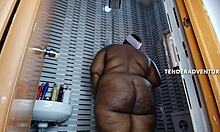 dude this shower sex with that big booty ebony babe is insane... her curves dripping wet
