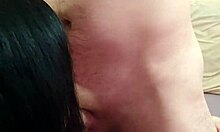 Mature girlfriend delivers deepthroat blowjob swallowing every drop of cum
