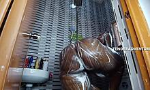 dude this shower sex with that big booty ebony babe is insane... her curves dripping wet