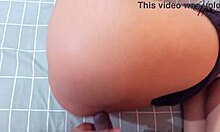 Malay teen's hot body bends for intense back pov thrill