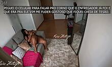 water delivery guy made me cum hard, then cuckold fucked my wet pussy