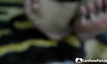 incredible asian milf shows sexy feet homemade interracial fetish closeup