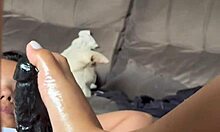 i jerked that huge black cock and guided your handjob till you cum on my feet