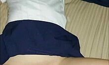 Padrastro fucks young hijastra hard doggystyle bent over creampie closeup homemade anal real