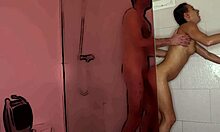 innocent shower fun hides her bent over doggystyle wet blowjob cravings