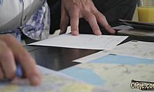 Old man rams cock deep in 18+ teen pussy mouth throat cum swallow doggystyle