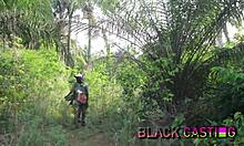 Desi Melanie teen fucks wildly on African palmfruit farm 😈🌴🍑