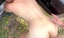 damn that thick white girl gets naked bent over fucked outdoors in daylight