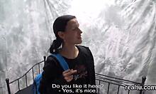 adorable czech cutie TEASED in supermarket then RIPPED clothes for POV shag