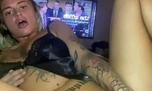 goth babe with huge tits tempts in solo tease