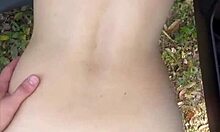 damn that thick white girl gets naked bent over fucked outdoors in daylight