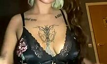 goth babe with huge tits tempts in solo tease