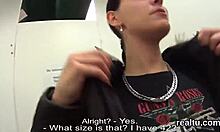 adorable czech cutie TEASED in supermarket then RIPPED clothes for POV shag