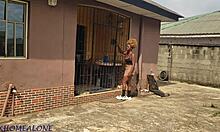 fucking sexy ebony neighbor babe big cock doggystyle while boyfriend waits bent over cowgirl riding