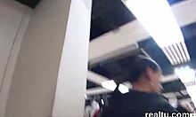 adorable czech cutie TEASED in supermarket then RIPPED clothes for POV shag