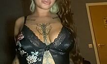 goth babe with huge tits tempts in solo tease