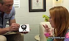 Petite Redhead Nympho Patient Spots Dick Fantasies Gets Hard Office Pounding