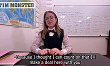 Director Fucks Petite Teen Into Creampie Bliss