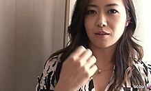 mature japanese mom squirts hard from hitachi vibrator play