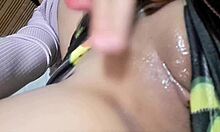 oh damn this fat latina milf's huge natural tits bounce wild on that dildo till she explodes